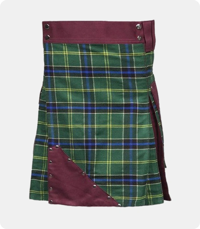 Burgundy-and-US-Army-Tartan-Hybrid-Kilt