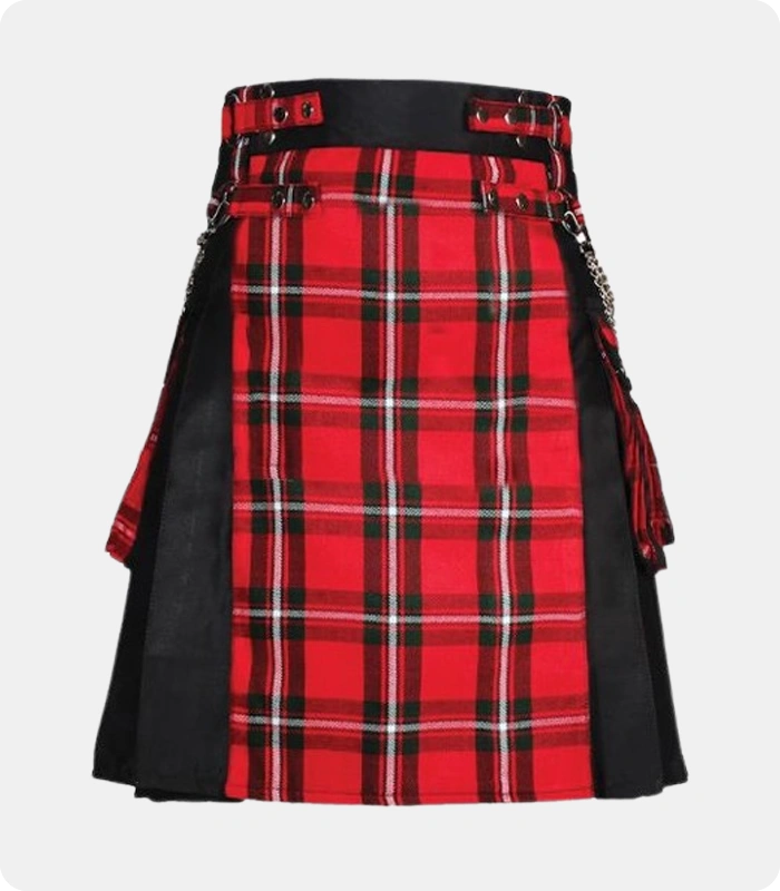 Gothic-Black-and-Macgregor-Tartan-Hybrid-Kilt