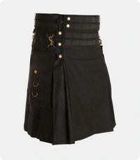 Mens-Black-Working-Utility-Kilt