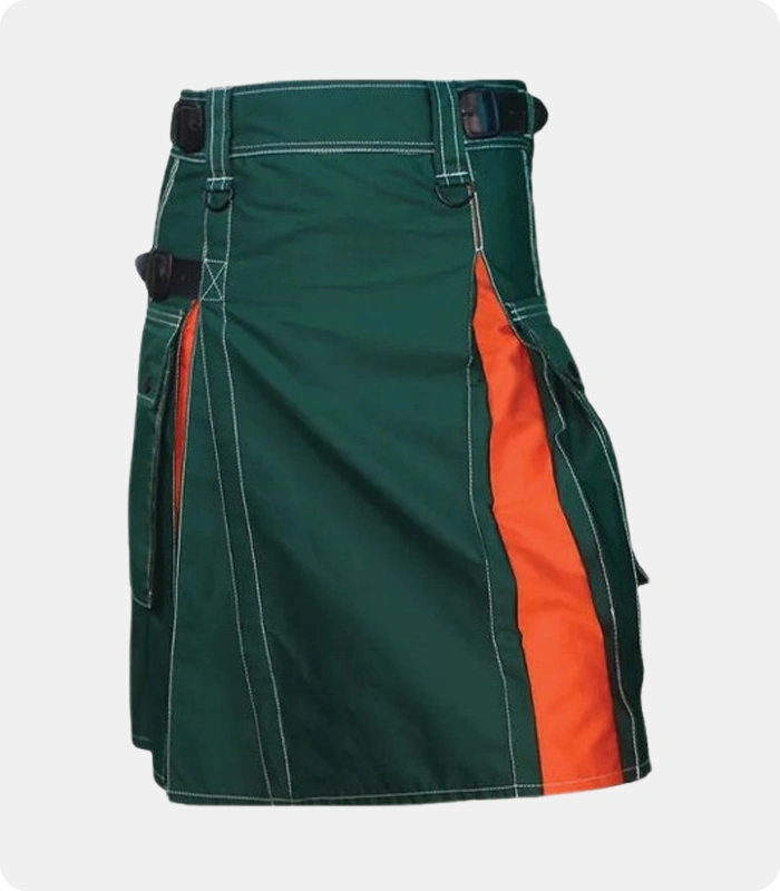 Modern-Green-and-Orange-Hybrid-Kilt