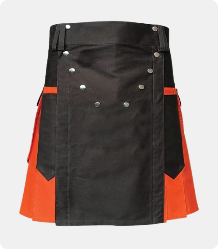 Two-Tone-Orange-and-Black-Utility-Kilt