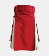 White-with-Red-Two-Tone-Utility-Kilt