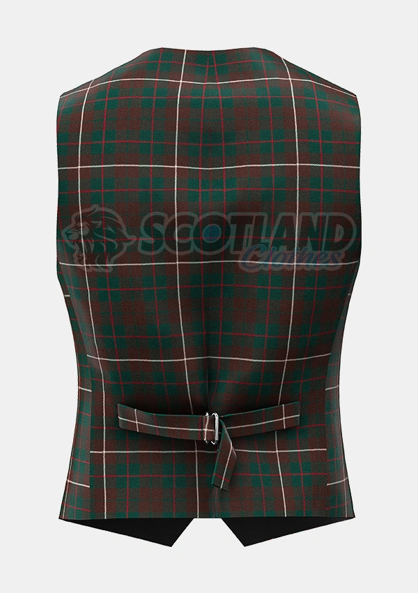 Custom Made Mackinnon hunting modern tartan Waistcoat