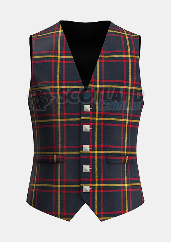Custom Made Maclain of lochbuie hunting tartan Waistcoat