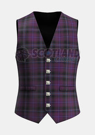 Custom Made Purple Tartan Waistcoat