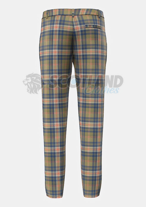 King Charles  Tartan Trouser Back
