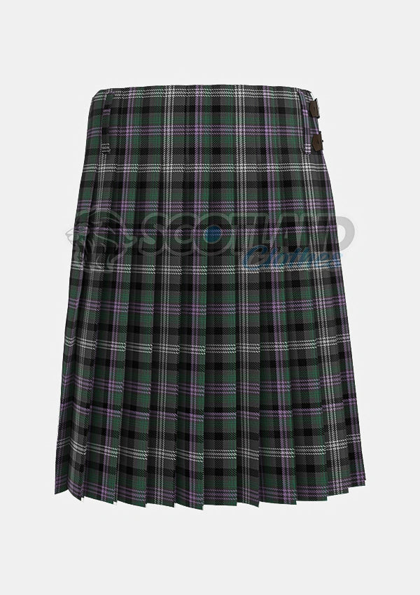 Midnight Thistle Tartan Kilt Back