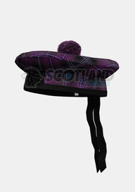 Purple Tartan Balmoral Hat
