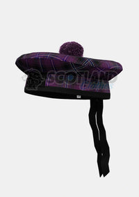 Purple Tartan Balmoral Hat