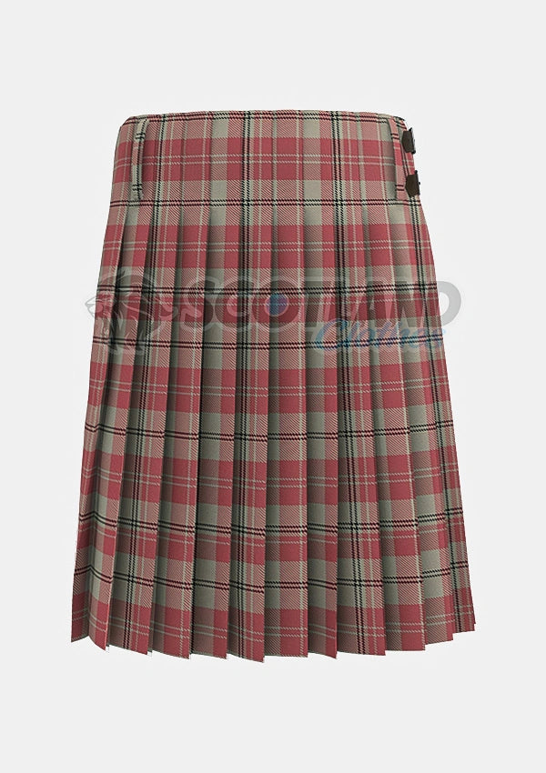 Alisa Pink Tartan Kilt Back