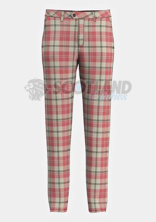 Alisa Pink Tartan Trouser