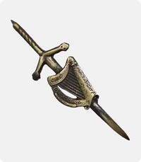 Antique Irish Harp Kilt Pin