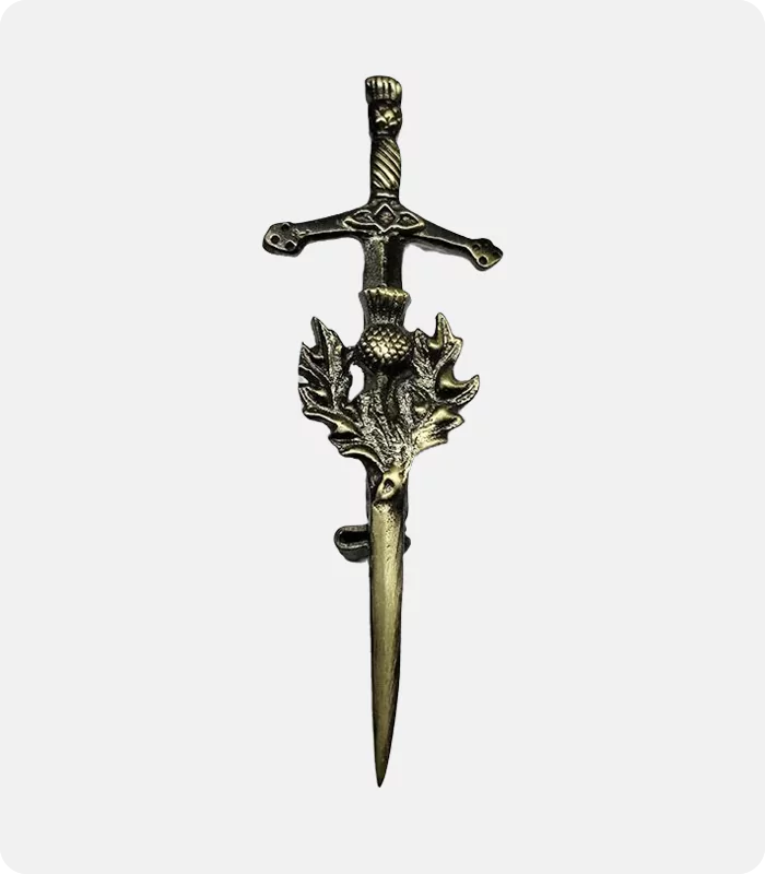 Antique Thistle Sword Kilt Pin