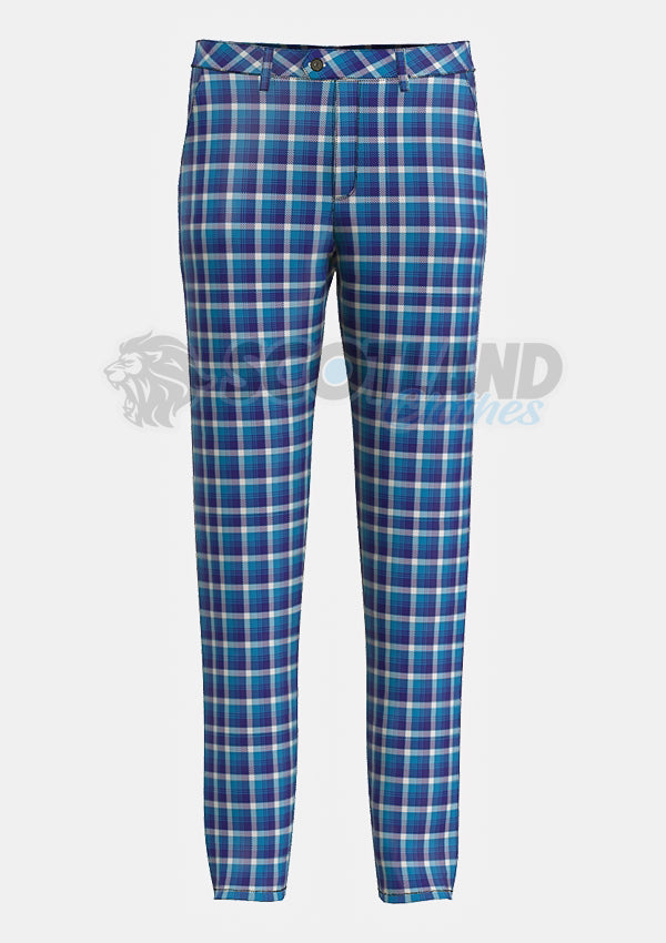 Bannockbane Light Blue Tartan Trouser