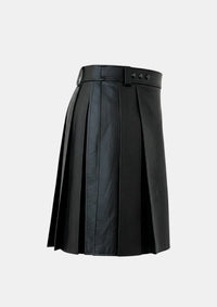 Black Leather Kilt Right