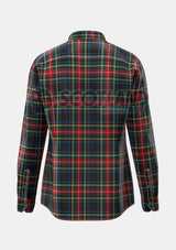 Black Stewart Tartan Shirt Back