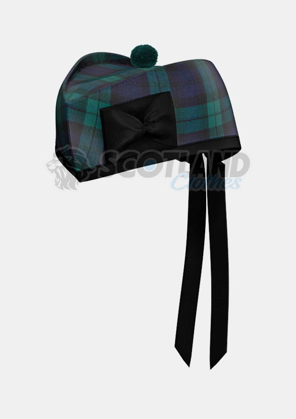 Black Watch Tartan Glengarry Hat Front