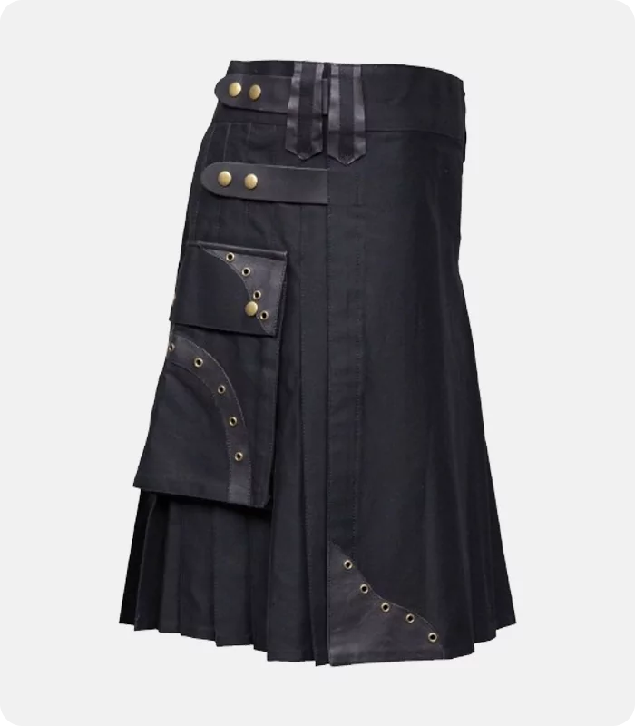 Box Pleated Hybrid Cargo Kilt