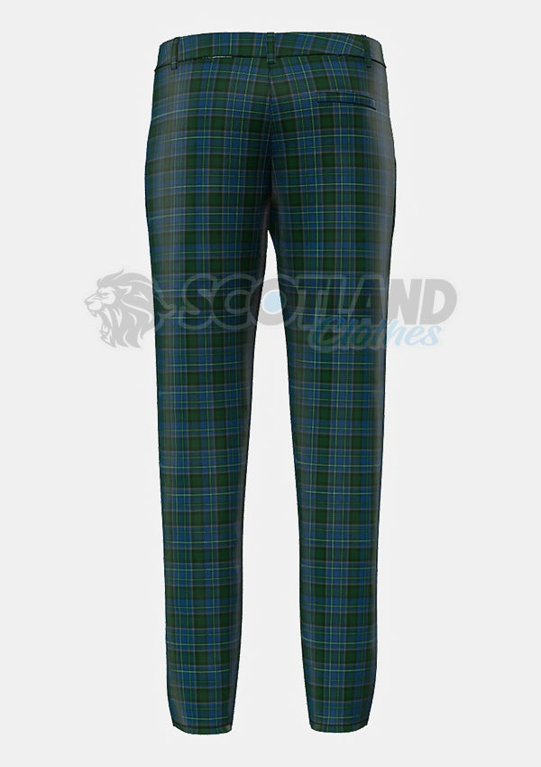 Brennan, B Tartan Trouser Back