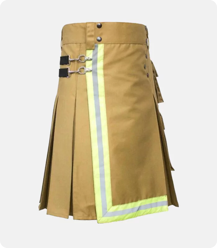 Brown Firefighter Kilt Right Side