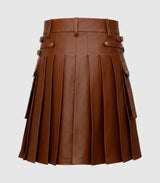 Brown Leather Kilt Back