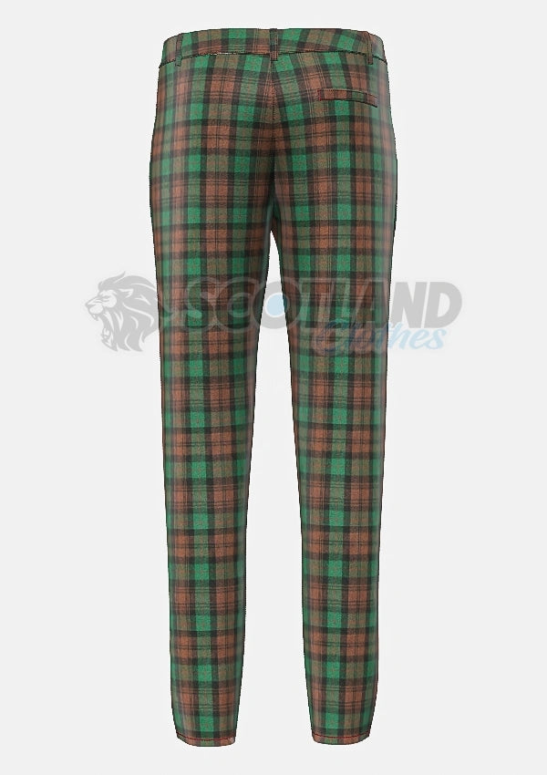 Brown Watch Tartan Trouser Back