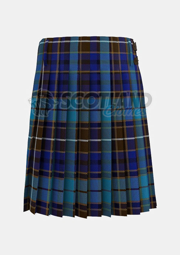 Buchanan Blue Tartan Kilt Back