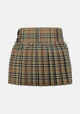 Burberry Tartan Kilt Back