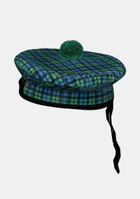 Campbell Tartan Balmoral Hat Front Side