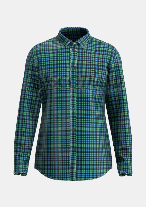 Campbell Tartan Shirt Front