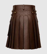 Chocolate Brown Leather Kilt Back