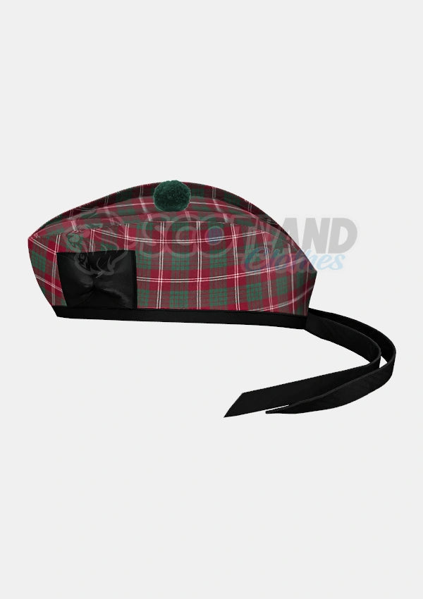 Crawford Tartan Glengarry Hat Side