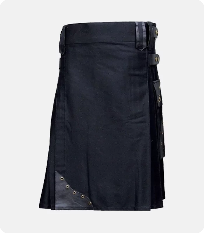 Custom Made Box Pleated Hybrid Cargo Kilt