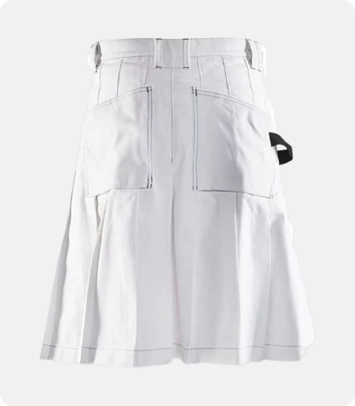 Custom Made Carheartt White Work Utility Kilt Back