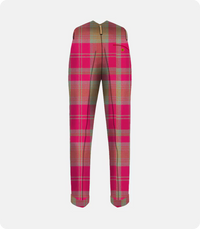 Custom Made Lindsay Weathered Tartan Trousers Back