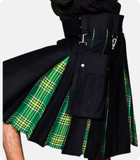 Custom Made Standard Deluxe Irish Hybird Kilt Side