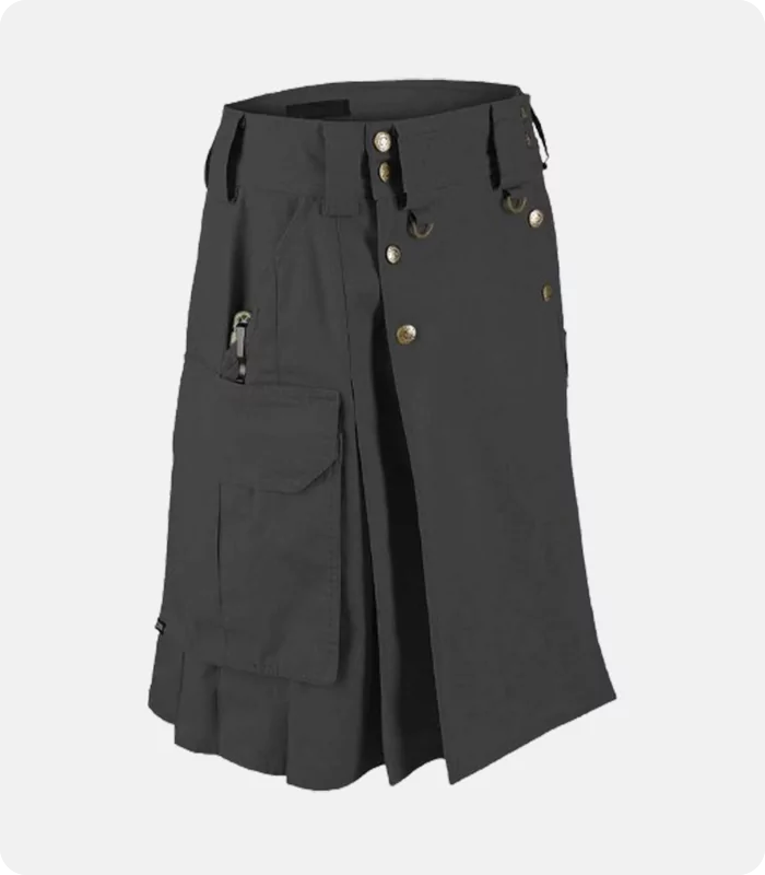 Custom Made Tactical Combat Cargo Utility Kilt Left Side