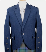 Custom Made Traditional Blue Argyle Jacket