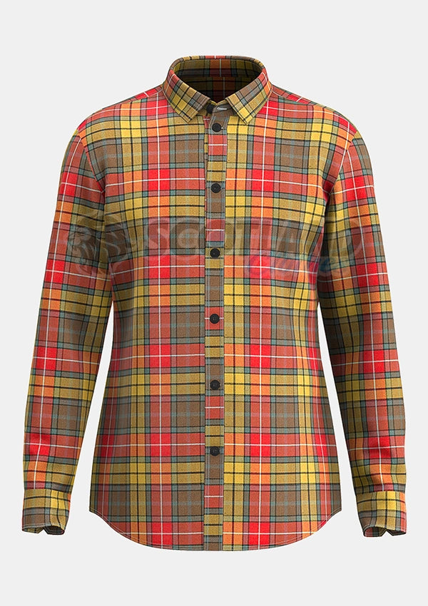 Custom Made Buchnan Weathered Tartan Shirt