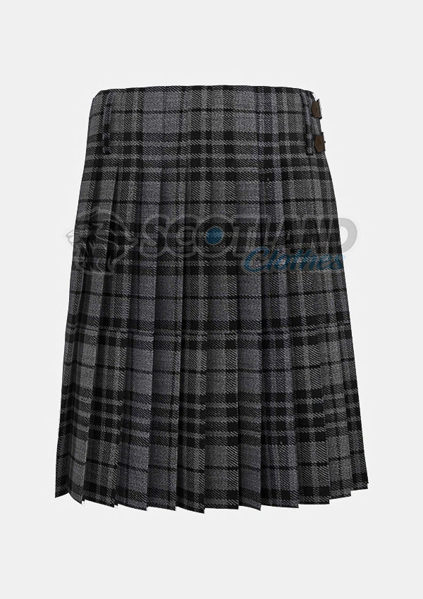 Grey Watch Tartan Kilt Back