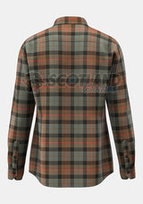 Custom Made Gunn Weathered Tartan Shirt Back Side