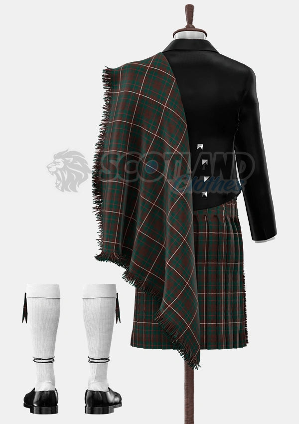 Custom Made Mackinnon hunting modern tartan Prince Charlie Kilt Outfit