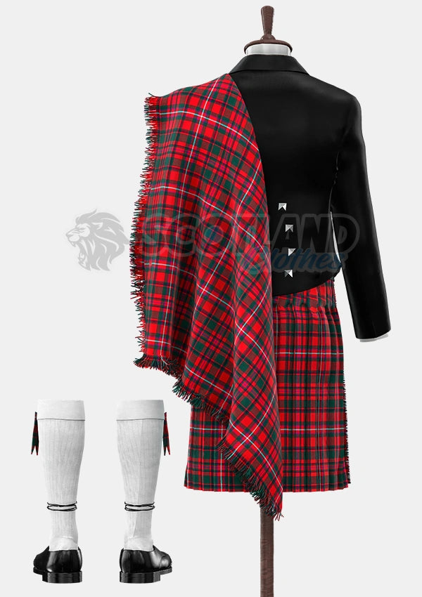 Custom Made Mackinnon modern tartan Prince Charlie Kilt Outfit
