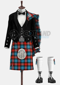 Custom Made Maclachlan ancient tartan Prince Charlie Kilt Outfit