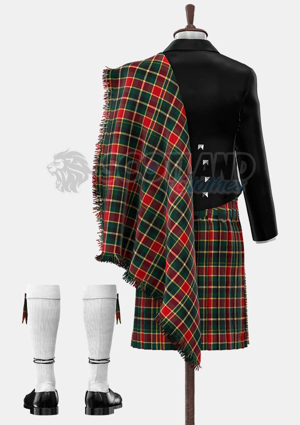 Custom Made Maclachlan old modern tartan Prince Charlie Kilt Outfit