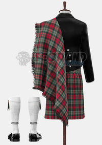 Custom Made Maclachlan weathered tartan Prince Charlie Kilt Outfit