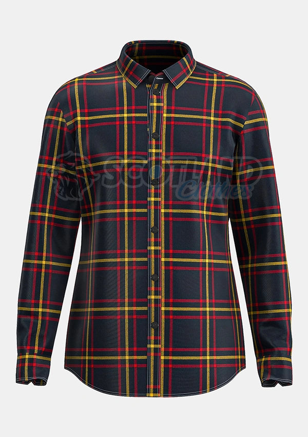 Custom Made Maclain of lochbuie hunting tartan Shirt
