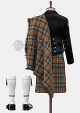 Custom Made Maclaren weathered tartan Prince Charlie Kilt Outfit