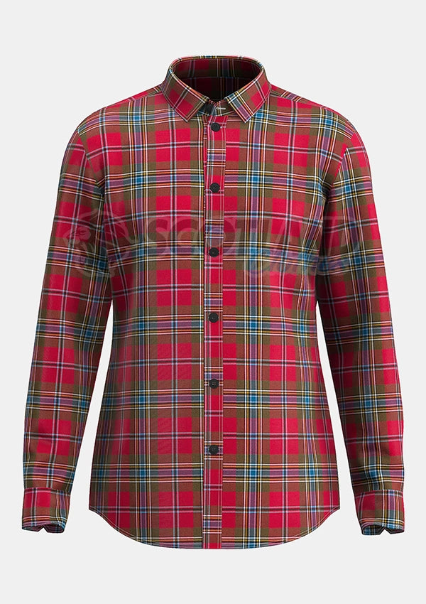 Custom Made Maclean of duart weathered tartan Shirt