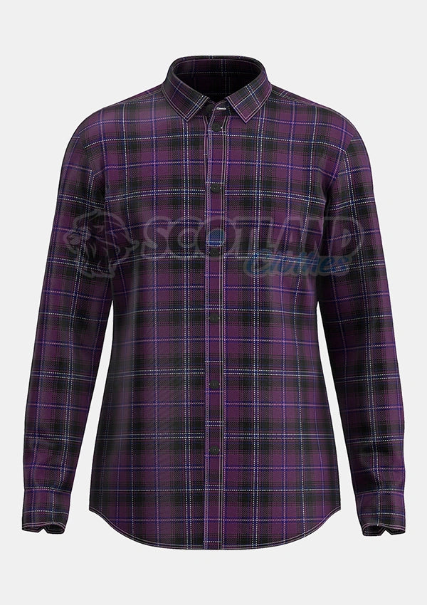 Custom Made Purple Tartan Shirt